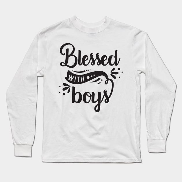 Blessed with boys Long Sleeve T-Shirt by Ombre Dreams